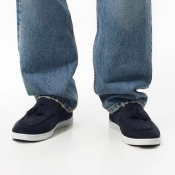 Zara Athletic Tasseled  Suede Leather Loafers Size 40 EU - Picture 2 of 10